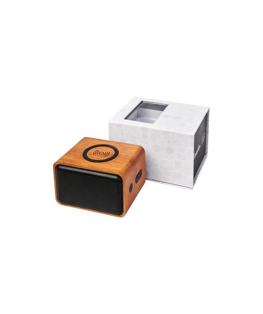 Enceinte Wooden avec chargeur à induction de 3 W - Bois | Audio & Vidéo | PRINTECOM