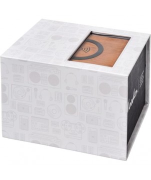 Enceinte Wooden avec chargeur à induction de 3 W - Bois | Audio & Vidéo | PRINTECOM