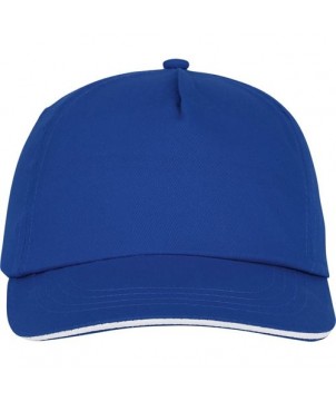 Casquettes et Bonnets Publicitaires - Casquette sandwich 5 panneaux Styx bleu | PRINTECOM