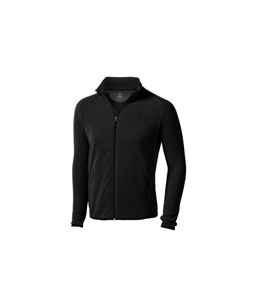 Textiles mode personnalisés - Veste micro-polaire full zip homme Brossard noir | PRINTECOM