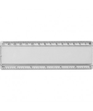 Règle en plastique Ellison 15 cm avec insertion de papier décoratif blanc translucideRègle en plastique Ellison 15 cm avec insertion de papier décoratif blanc translucide | PRINTECOM