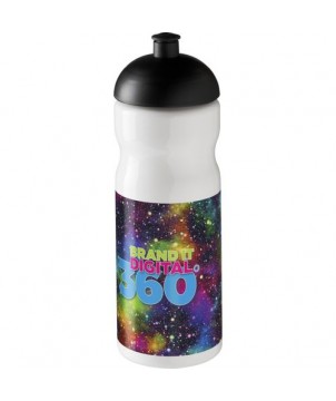 Bidon H2O Active® Base 650ml avec couvercle dôme - Noir | Bouteille et Gourde publicitaires | PRINTECOM