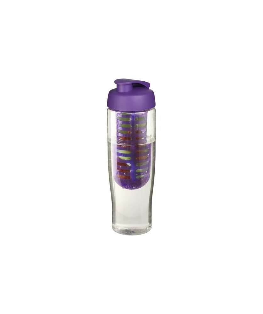 Bouteille de sport et infuseur H2O Active® Tempo 700ml - Violet | Gourde de sport publicitaire | PRINTECOM