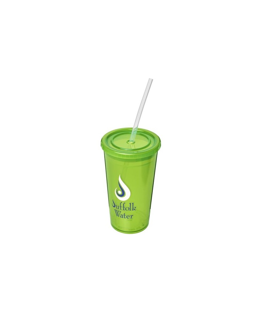 Mugs Publicitaires Personnalisés - Gobelet isolant à double paroi Stadium 350 ml - Vert citron | PRINTECOM