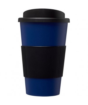 Gobelet isolant Americano® 350ml avec bandeau antidérapant - Noir | Mugs publicitaires | PRINTECOM