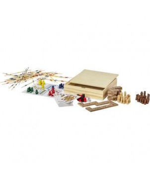 Jeux et Jouets Publicitaires Personnalisés - Coffret de jeux Monte-carlo - Naturel | PRINTECOM