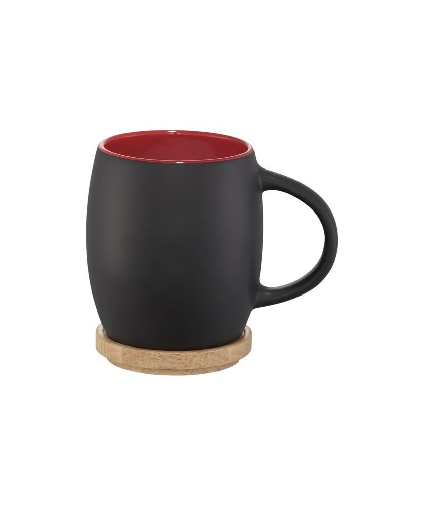 Mug céramique Hearth 400ml - Rouge | Mugs publicitaires | PRINTECOM