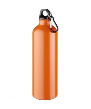 Bouteille d'eau Oregon de 770 ml en aluminium avec mousqueton - Orange | Bouteille et Gourde publicitaires | PRINTECOM