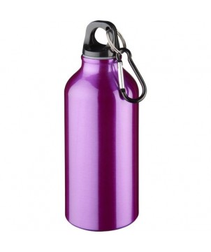 Bouteille d'eau Oregon de 400 ml en aluminium avec mousqueton - Violet | Bouteille et Gourde publicitaires | PRINTECOM