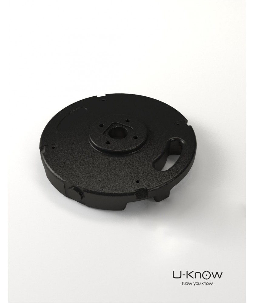 Supports de communication - Socle PVC béton 10 Kg sans axe de rotat° | PRINTECOM