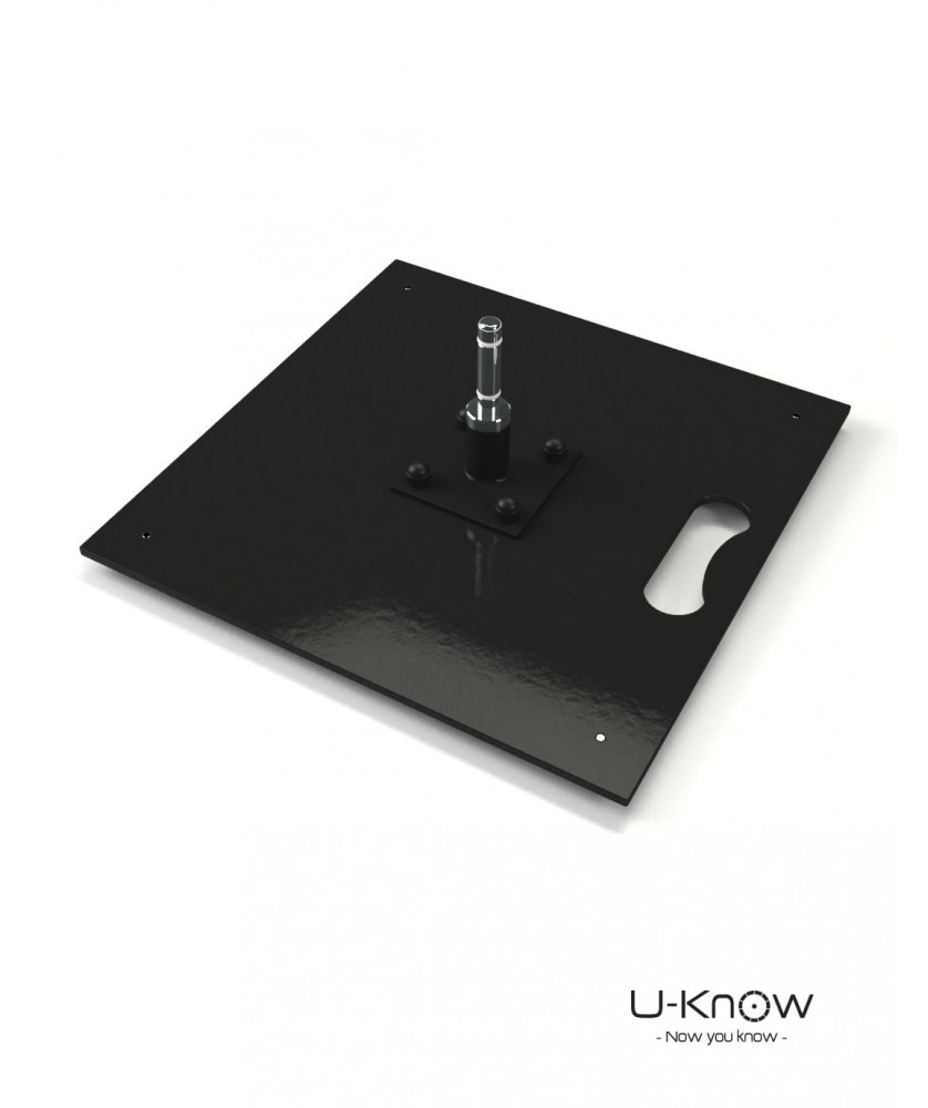 Supports de communication - Plaque acier 10 Kg avec axe de rotation | PRINTECOM