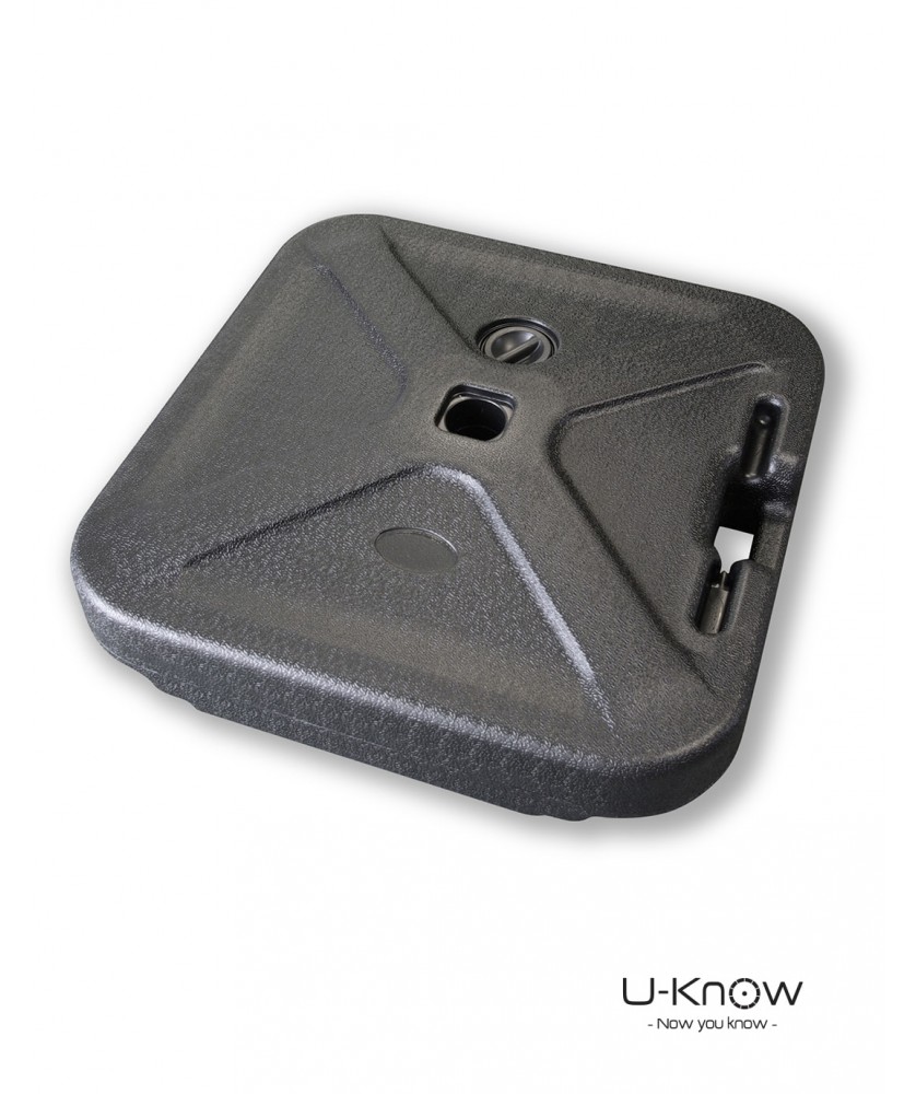 Supports de communication - Grand socle à eau PVC à roulettes 25L | PRINTECOM