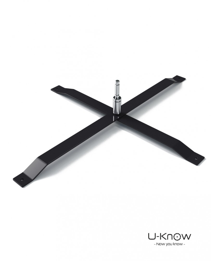 Supports de communication - Croisillon acier noir 4 Kg | PRINTECOM