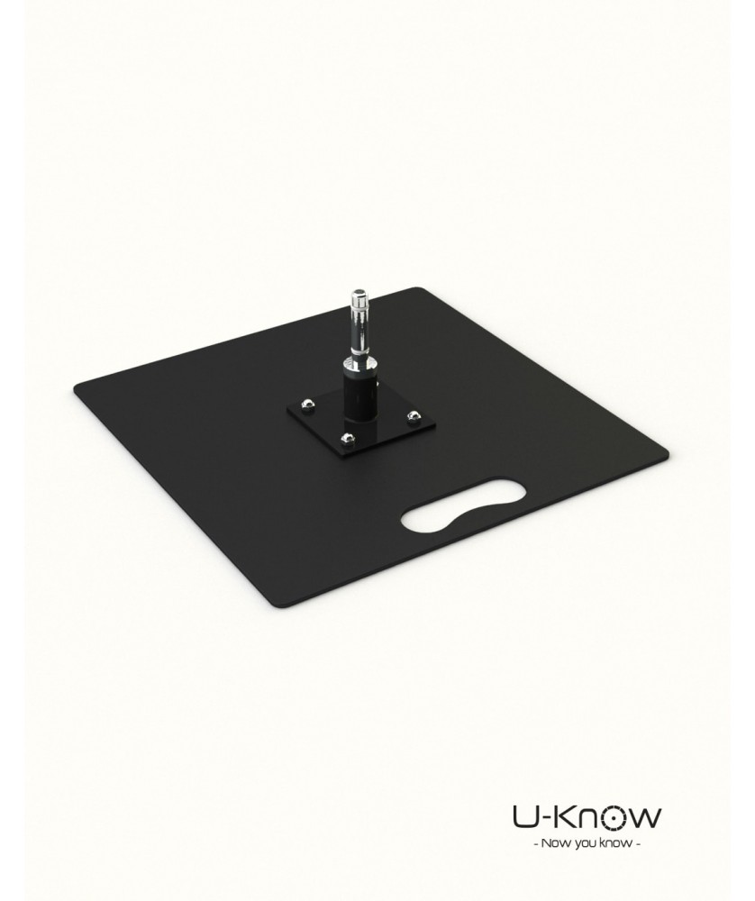 Supports de communication - Plaque acier 7 Kg avec axe de rotation | PRINTECOM