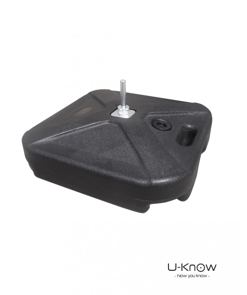 Supports de communication - Socle à eau noir 15L avec axe rotatif | PRINTECOM