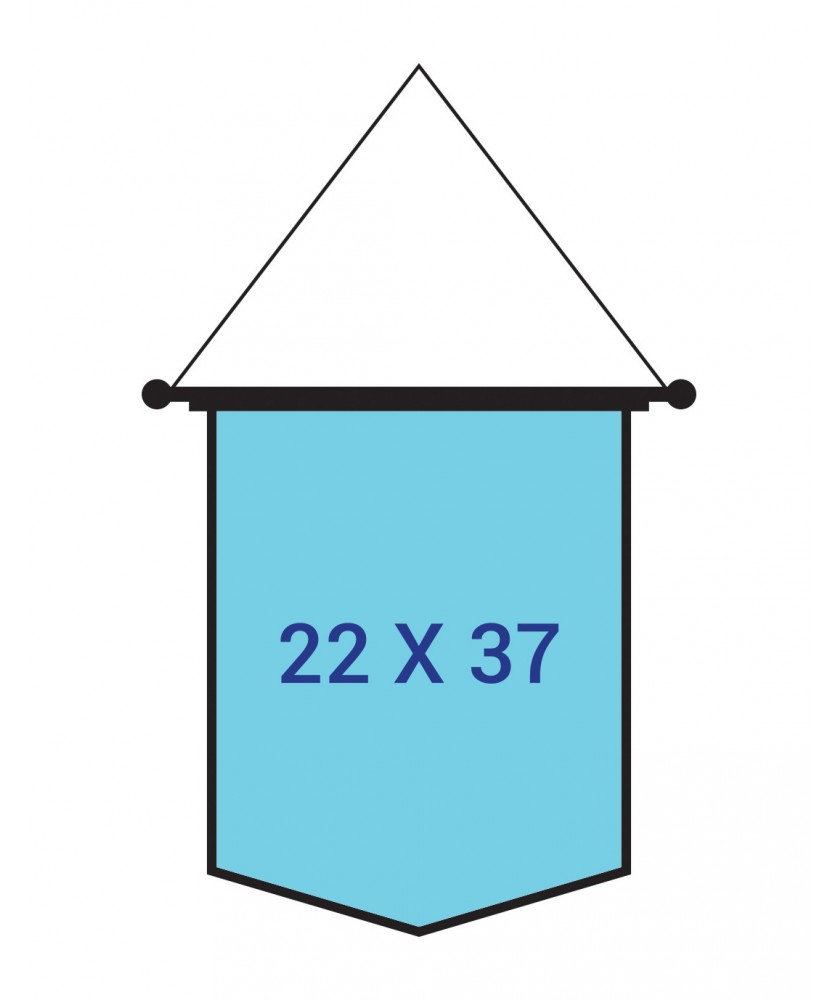 Fanions et guirlandes - Fanions en satin 22x37 cm | PRINTECOM