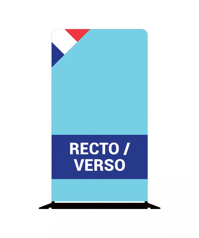 Stands et comptoirs d'accueil - Toile imprimée R°/V° pour AEROSTAND 085 | PRINTECOM