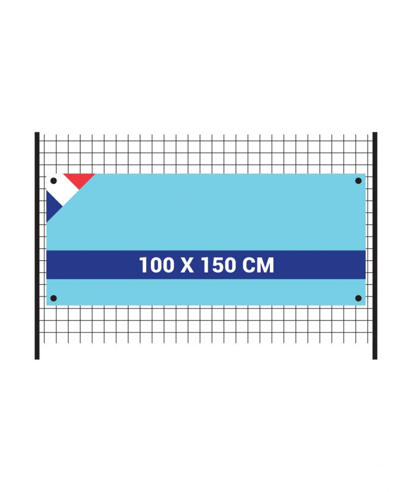 Bâches et banderoles - Banderole publicitaire maille anti-vent 115 g/m² 100 x 150 cm | PRINTECOM