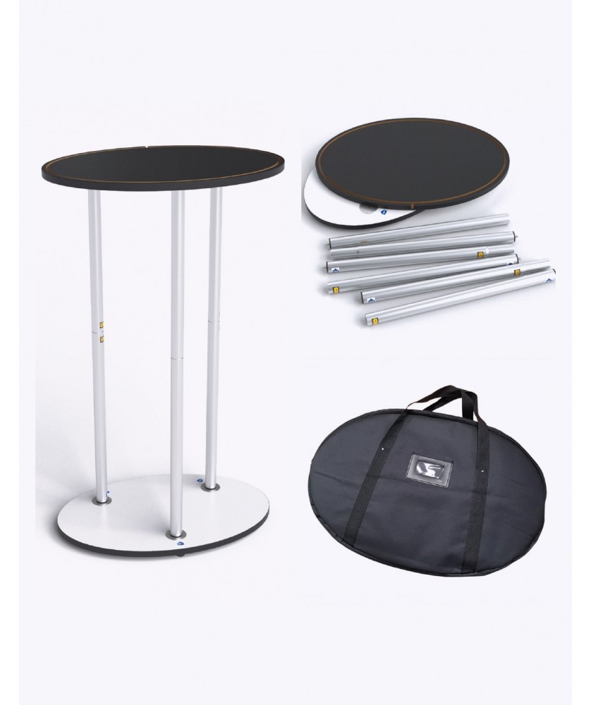 Supports de communication - Comptoir d'accueil à armature tubulaire | PRINTECOM