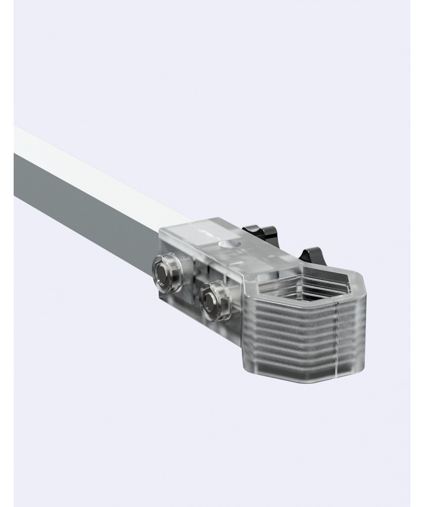 Supports de communication - Barre mur mi-hauteur HA - clip hexagonal | PRINTECOM