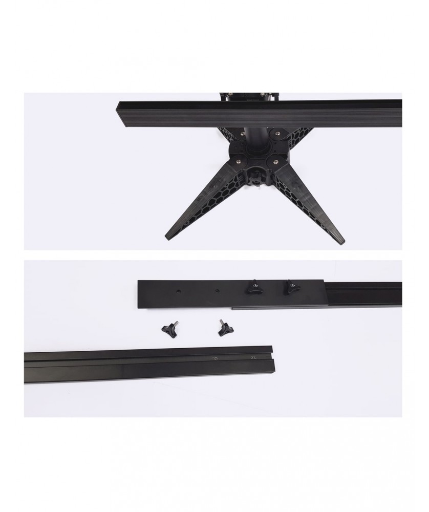 Bâches et banderoles - Porte-banderole 300 cm - haut.ajustable | PRINTECOM