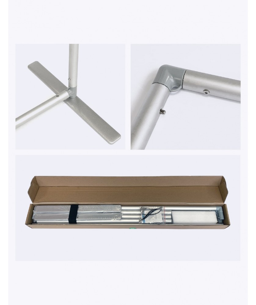 Stands et comptoirs d'accueil - Stand alu 100x200cm sous carton indiv. | PRINTECOM