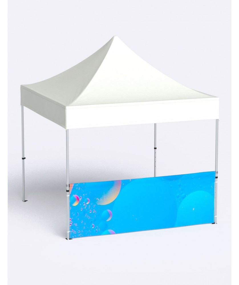 Supports de communication - Demi-mur imprimé 4.5m avec barre transv. | PRINTECOM