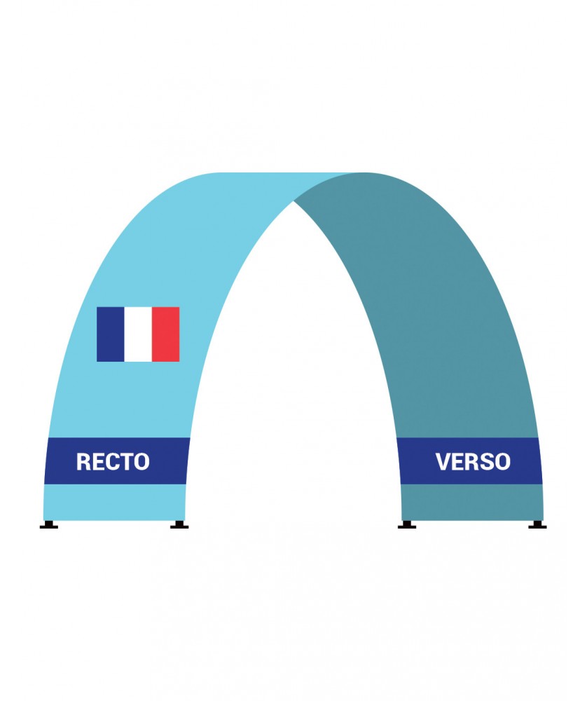 Supports de communication - Impression R°V° pour arche STRETCH GATE | PRINTECOM