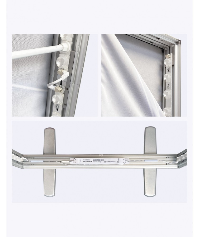 Supports de communication - Caisson lumineux 85x200x8 cm avec LED | PRINTECOM