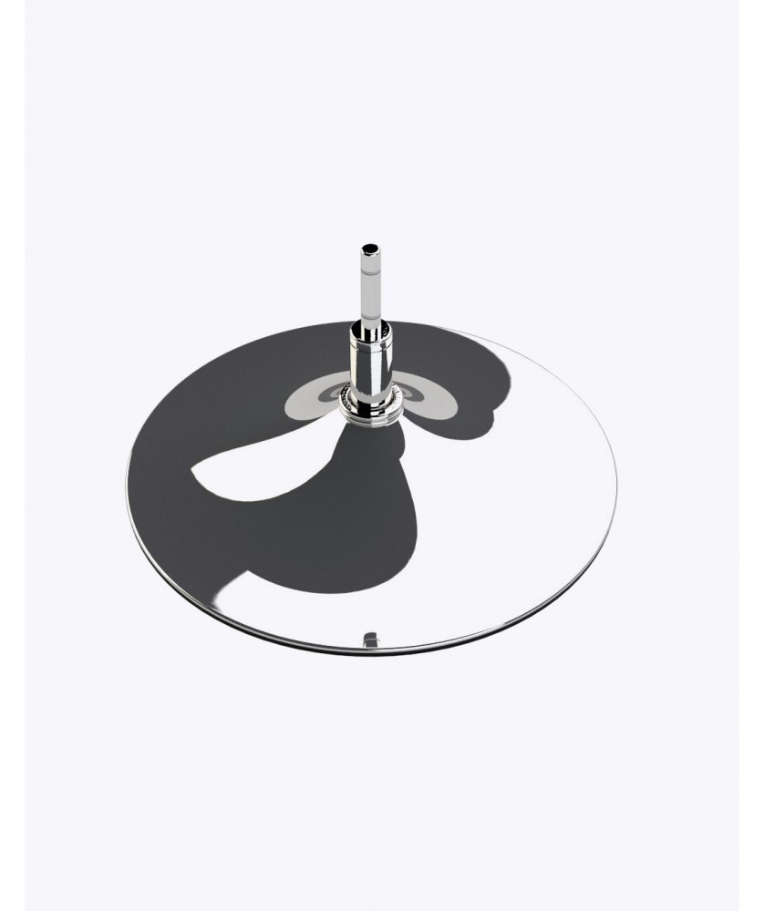 Supports de communication - Plaque ronde chromée 2kg avec axe | PRINTECOM