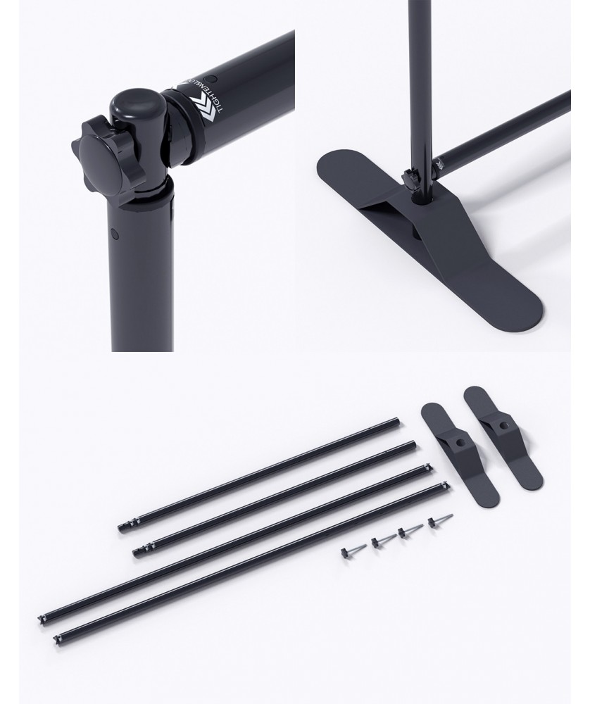 Stands et comptoirs d'accueil - Stand telescopique noir 240cm + sac | PRINTECOM