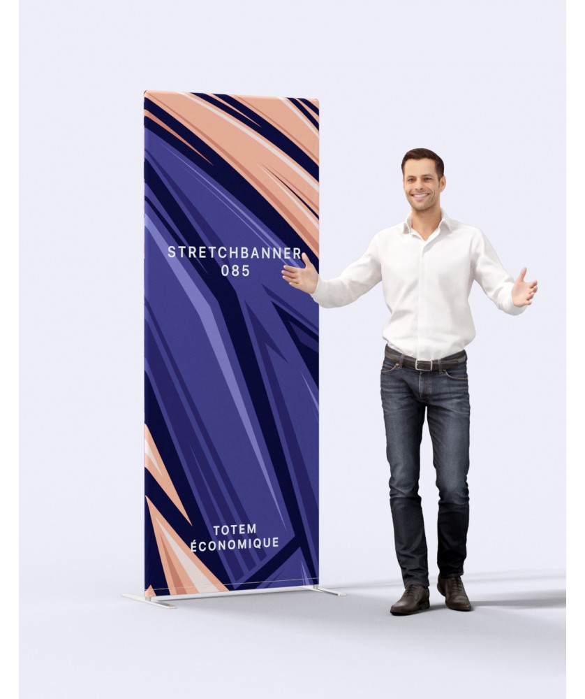 Stands et comptoirs d'accueil - Stand alu 85x200cm avec sac de transp. | PRINTECOM