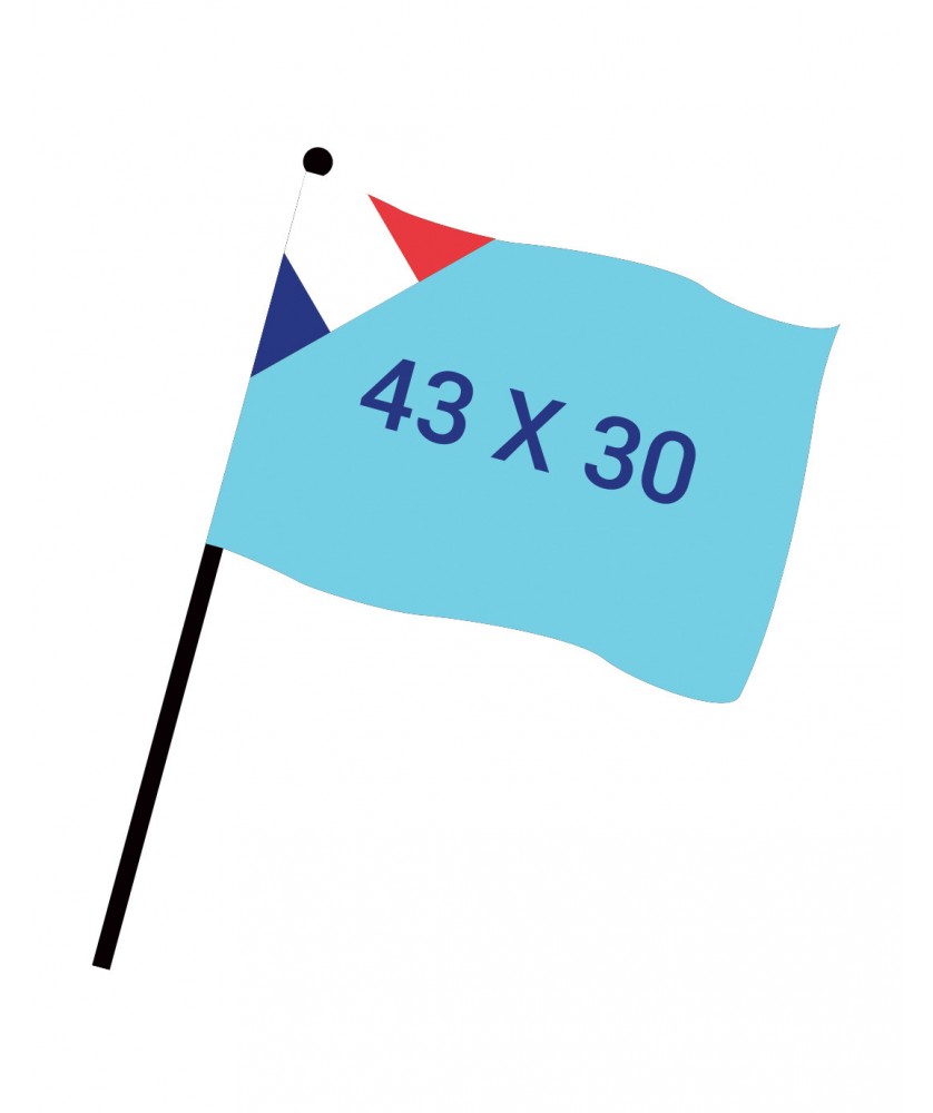 Drapeaux de supporter - Drapeau numérique 43x30 cm FAB FR | PRINTECOM