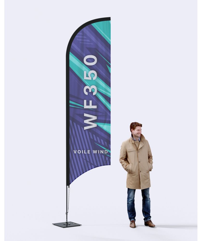 Oriflamme publicitaire Wind 3,50 m Oriflamme publicitaire