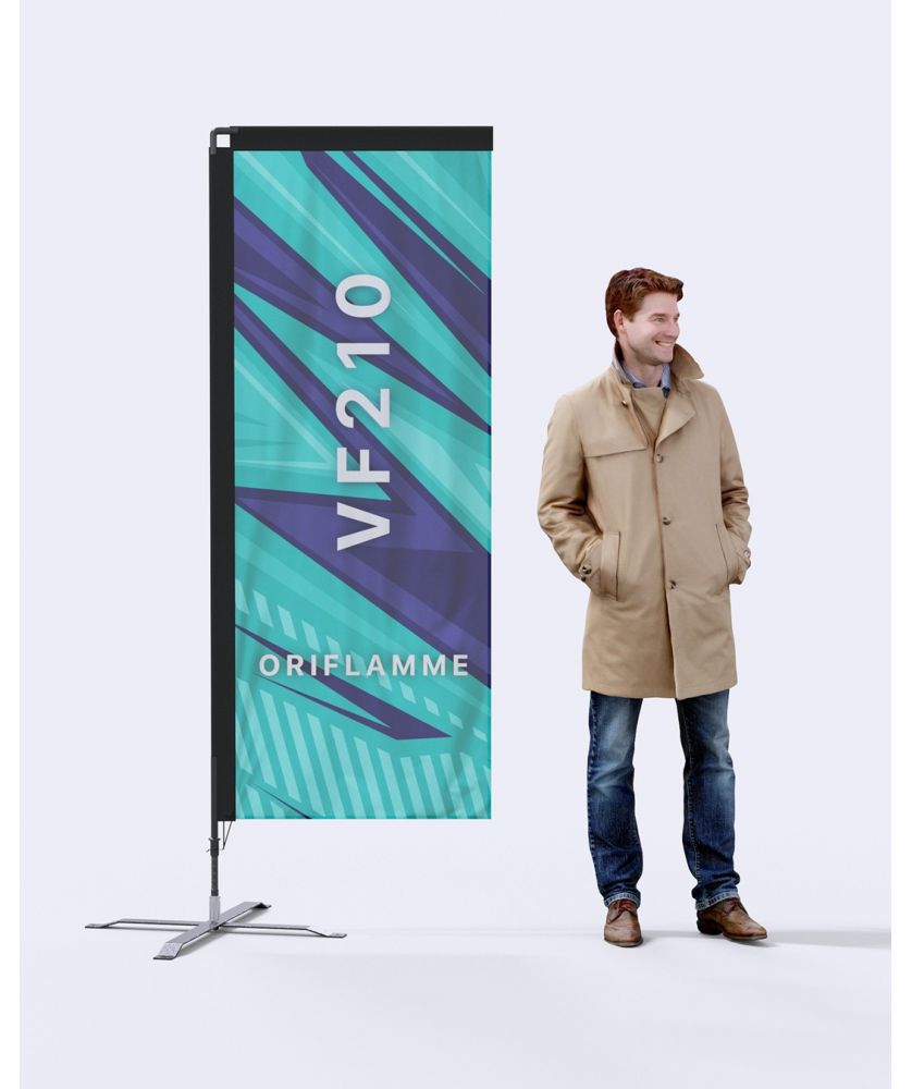 Oriflamme publicitaire Vertical 2,10 m Oriflamme publicitaire