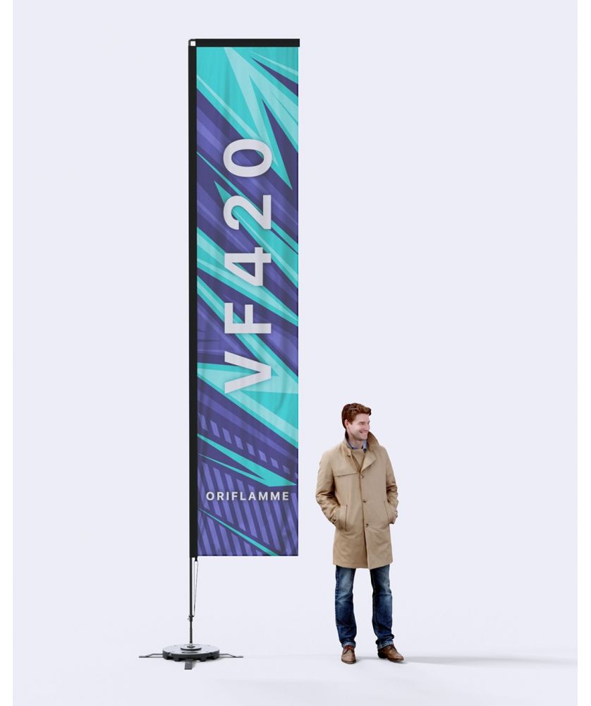Oriflamme publicitaire Vertical 4,20 m Oriflamme publicitaire