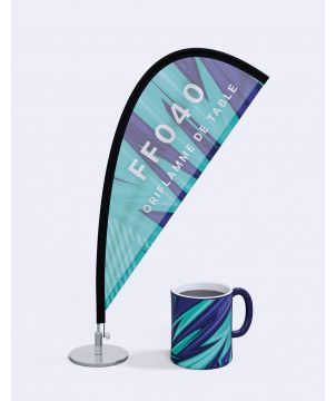 Drapeau de table personnalisé
