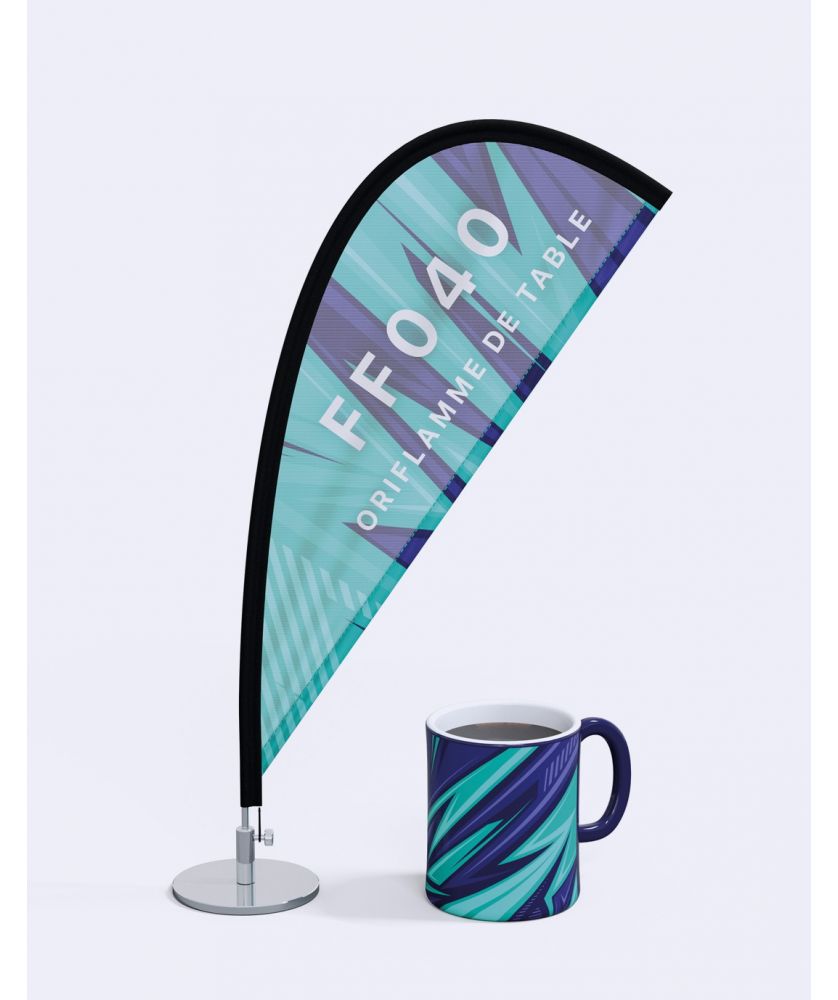 Drapeau de table personnalisé Oriflamme publicitaire