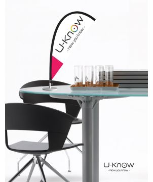 Drapeau de table personnalisé Oriflamme publicitaire