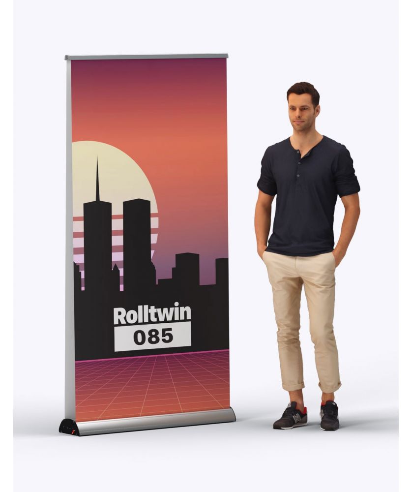 Enrouleur double face 85 x 200 cm Kakémonos, X-Banners et Enrouleurs publicitaire