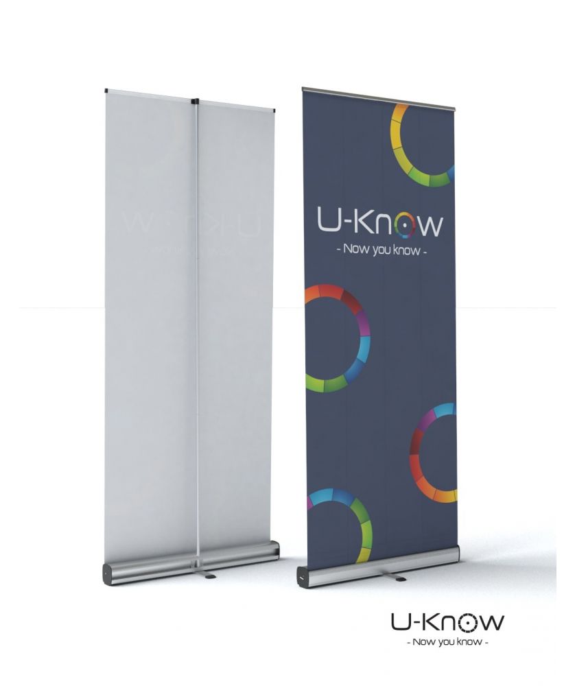 Roll-up publicitaire éco 85 x 200 cm Kakémonos, X-Banners et Enrouleurs publicitaire
