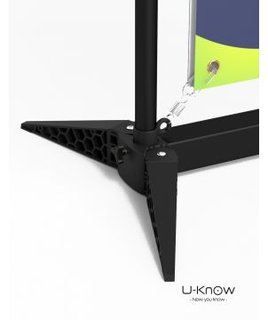 Stand aluminium noir Aerostand 120 x 230 cm Stands et comptoirs d'accueil publicitaire