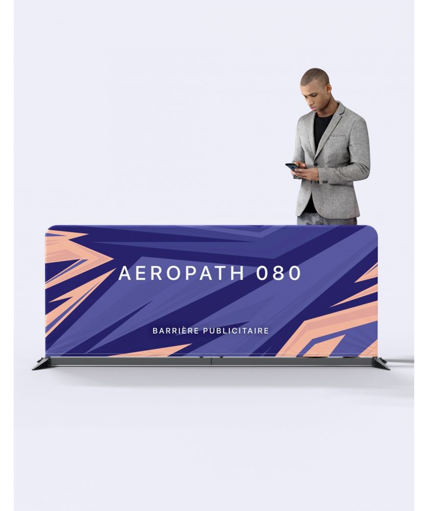 Barrière publicitaire personnalisée aluminium 200 x 80 cm recto-verso Barrières publicitaire
