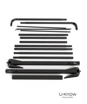 Stand aluminium noir Aerostand 240 x 230 cm Stands et comptoirs d'accueil publicitaire