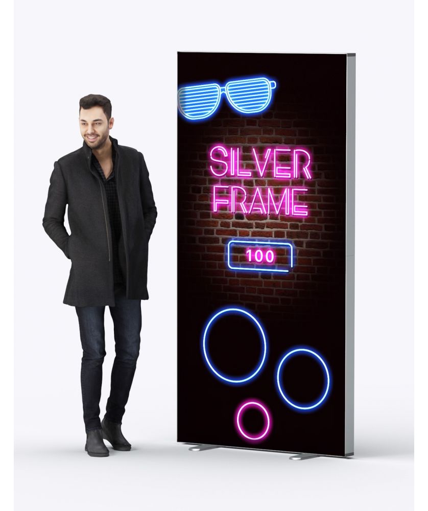 Caisson lumineux Silverframe 100 x 200 cm Stands et comptoirs d'accueil publicitaire