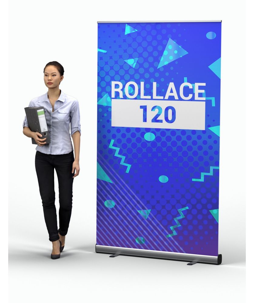 Roll-up publicitaire grand format 120 x 200 cm Kakémonos, X-Banners et Enrouleurs publicitaire