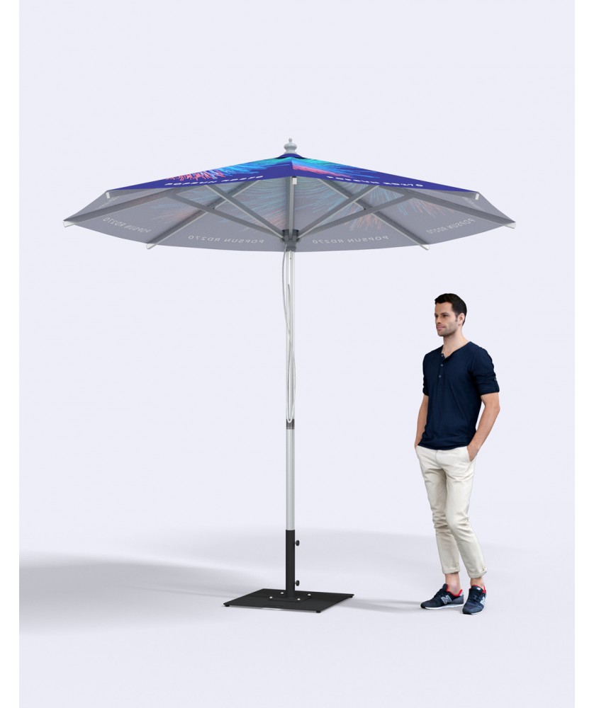 Mobilier Évènementiel - Parasol aluminium Rond de 2,7x2,7m | PRINTECOM