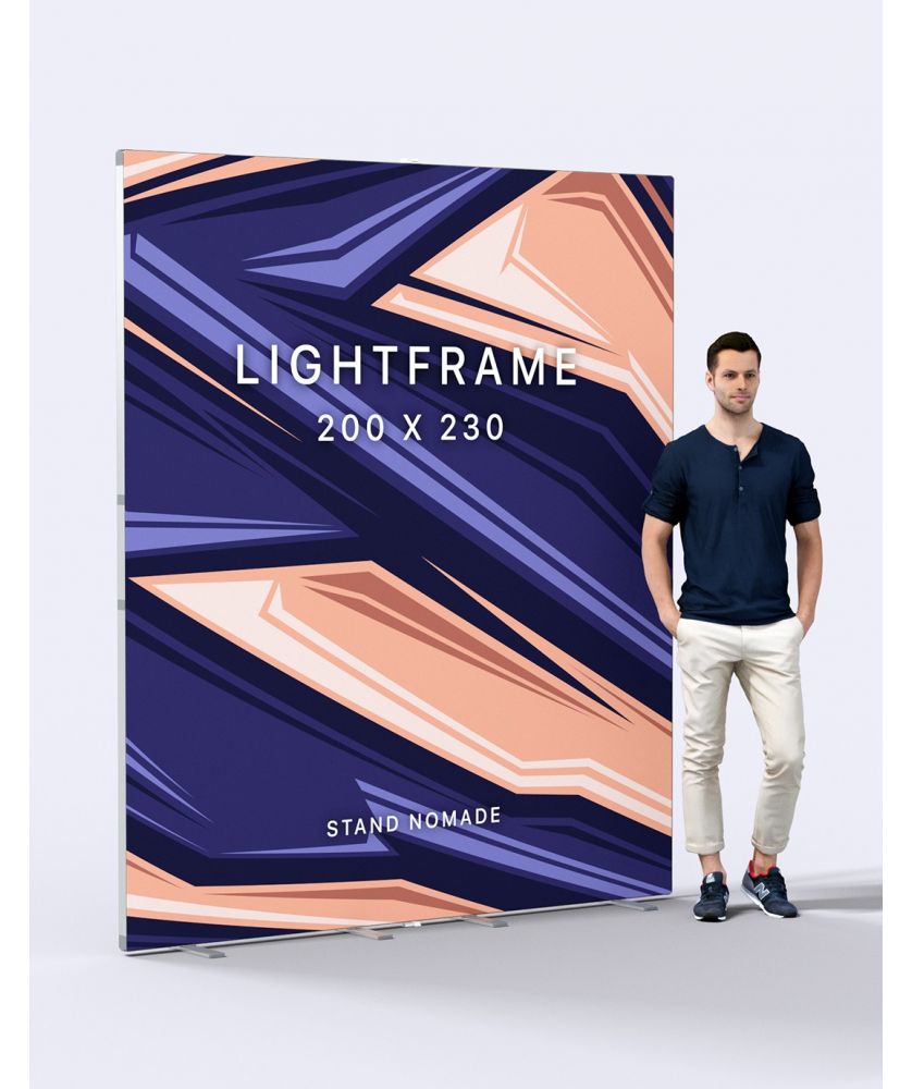 Stand cadre aluminium Lightframe 200 x 230 cm Stands et comptoirs d'accueil publicitaire