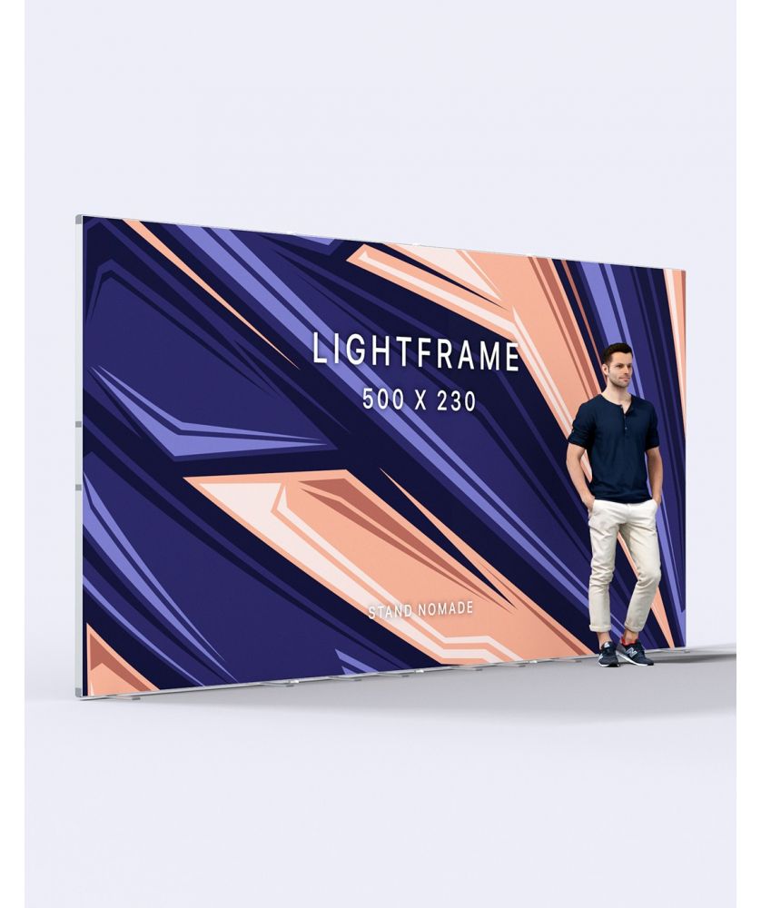 Stand cadre aluminium Lightframe 500 x 230 cm Stands et comptoirs d'accueil publicitaire