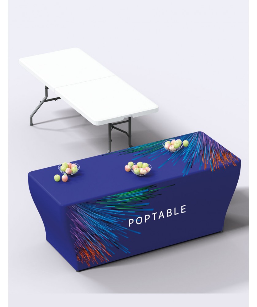 Mobilier Évènementiel - Habillage personnalisé POPTABLE 240 | PRINTECOM